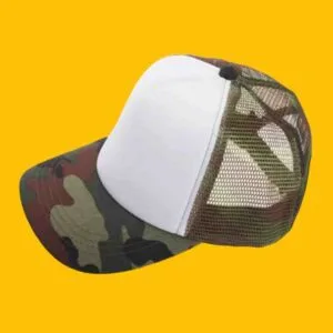 GORRA DEPORTIVA COLOR "VERDE CAMUFLADO CON BLANCO"