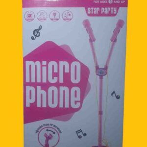 MICROFONO "DOBLE" DE PIE JUGUETE MUSICAL MP3 CONEX CELU - Imagen 1