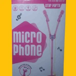 MICROFONO "DOBLE" DE PIE JUGUETE MUSICAL MP3 CONEX CELU