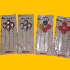 VELA VELITA CORAZON MULTICOLOR x 4 - Imagen 1