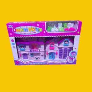 CASA MUÑECAS CON MUEBLES Y ACCESORIOS EN CAJA 40X30cms - Image 1