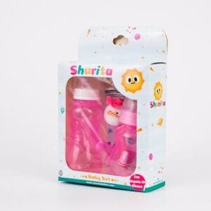 BABY SET EN CAJA SHURITA: mamadera, chupete, portachupete, mordillo - Imagen 3