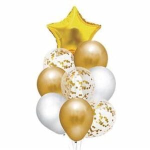 SET GLOBO x 9 unidades "DORADO" - Imagen 1