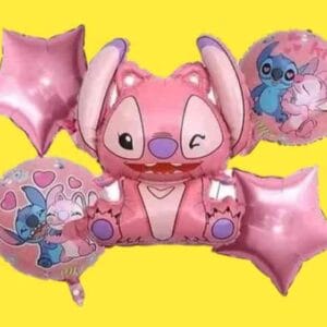 GLOBO 5 PIEZAS "STICH" Globo principal 70 cms aprox y 4 de 45 cms aprox - Imagen 1
