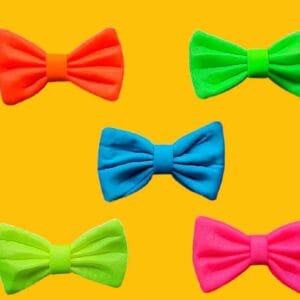 MOÑO PLASTICO FLUOR x 1 variedad de colores - Imagen 2