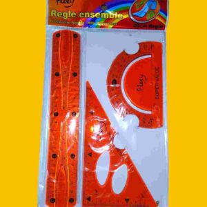 SET DE GEOMETRIA "FLEXIBLE" 20 CMS, 4 PIEZAS ¨NEO ART¨