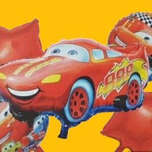 GLOBO 5 PIEZAS "CARS" Globo principal 70 cms aprox y 4 de 45 cms aprox - Imagen 1