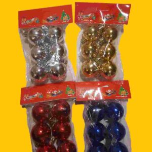 ADORNO PELOTITA AZUL x 6 unidades lisas o con brillos
