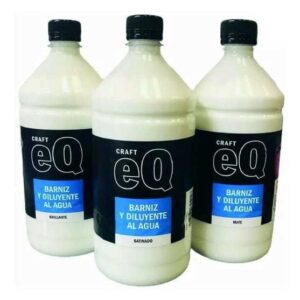 BARNIZ Y DILUYENTE x 250 cc EQ ARTE (mate, satinado o brillante)