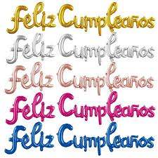 GLOBO "FRASE COMPLETA" FELIZ CUMPLEAÑOS variedad de colores