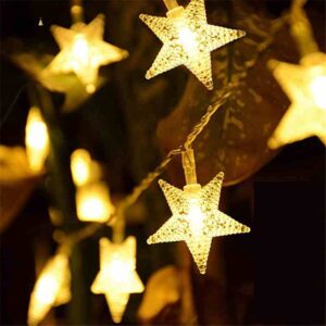GUIRNALDA LED ESTRELLA "COLOR CALIDO" 5 MTS A ENCHUFE
