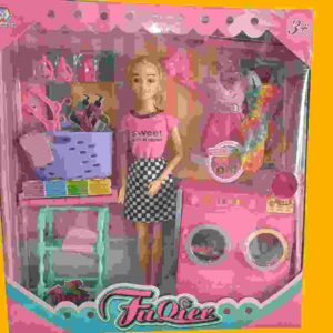 MUÑECA CON LAVARROPAS Y ACCESORIOS EN CAJA DE LUJO - Imagen 1