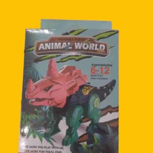 DINO PARA ARMAR TIPO LEGO EN CAJA - ANIMAL WORLD - Image 1