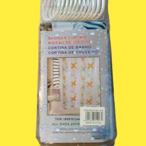CORTINA PARA BAÑO CON GANCHOS variedad de diseños - Image 1