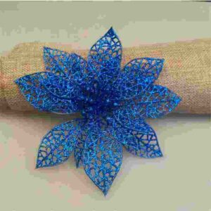 ADORNO "FLOR" x 2 "COLGANTE BRILLOS" NAVIDEÑO variedad de colores - Image 3