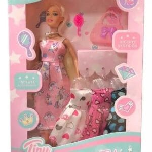 MUÑECA EN CAJA TINY FASHION "CON VESTIDOS" - Imagen 2