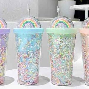 VASO ACRILICO TERMICO KAWAI SHINE CON SORBETE variedad de diseños - Image 1