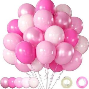 GLOBO LATEX TUKY, ROSA 9 pulg x 50 unidades - Image 1