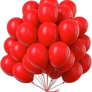 GLOBO LATEX TUKY, ROJO 9 pulg x 50 unidades - Image 1
