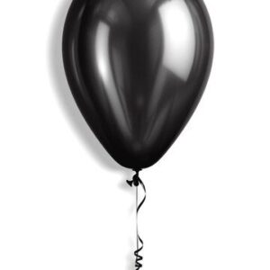 GLOBO LATEX TUKY, NEGRO 9 pulg x 25 unidades - Image 1