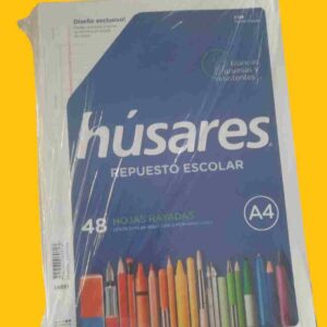 REPUESTO A4 x 80 hojas **UNIVERSITARIO** RAYADO HUSARES - Imagen 1