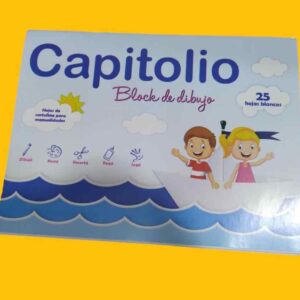 BLOCK DE DIBUJO "BLANCO" TIPO NENE CAPITOLIO x 25 hojas - Image 1