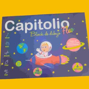 BLOCK DE DIBUJO "FLUOR" TIPO NENE CAPITOLIO x 16 hojas - Image 1
