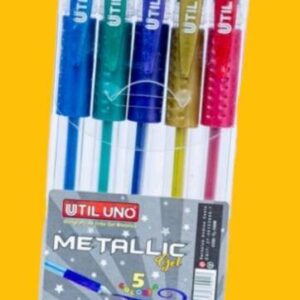 LAPICERA x 5 "METALICA" TINTA GEL "METALLIC" UU - Image 1