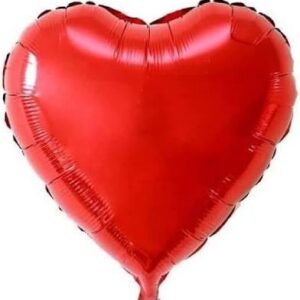 GLOBO "CORAZON ROJO LISO" 18 pulgadas 50 cms aprox