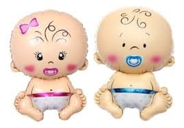 GLOBO BEBE COLOR "CELESTE" 31 Pulgadas 80 cms aprox