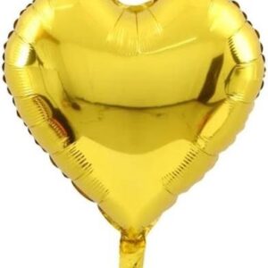 GLOBO "CORAZON DORADO LISO" 18 pulgadas 50 cms aprox