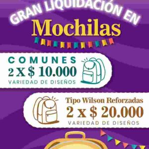 COMBO MOCHILA "tipo wilson" 2 x $20.000 - Image 1