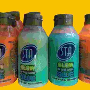 ADHESIVO CON GLITTER GLOW "BRILLA EN LA OSCURIDAD" x 240 gr, marca señorita