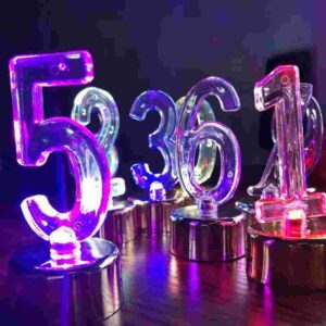 NUMERO *"LUZ LED"* CENTRO DE TORTA ADORNO