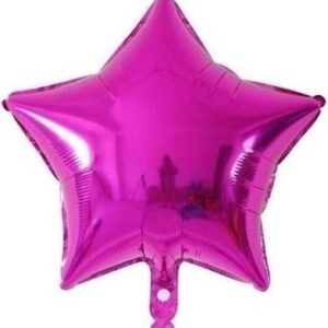 GLOBO "ESTRELLA FUCSIA LISO" 10 pulgadas 20 cms aprox