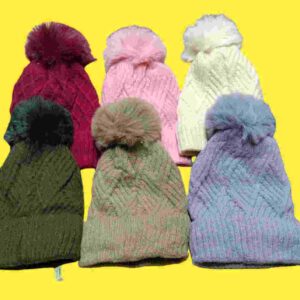 GORRO ADULTO CON CORDERITO y CON POMPON variedad de diseños