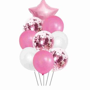 SET GLOBO x 9 unidades "FUCSIA" - Imagen 1