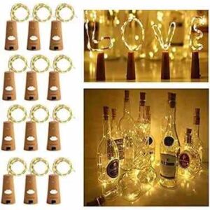 ALAMBRE LED "CORCHO" 3 mts "CALIDO" incluye pilas