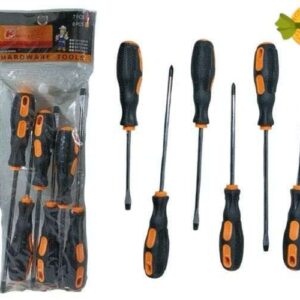SET DESTORNILLADOR X 6 UNIDADES NARANJA - Image 1