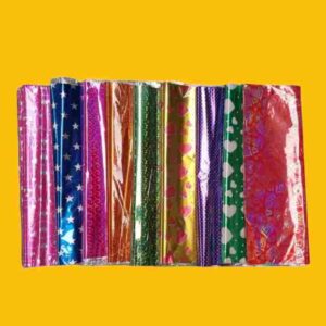 PAPEL DE REGALO x 1 METALIZADO HOLOGRAFICO x UNIDAD - Imagen 1