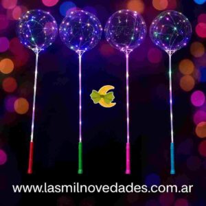 GLOBO CON LUZ LED Y BASE VARA