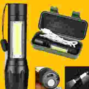 LINTERNA TACTICA PROFESIONAL RECARGABLE CON ESTUCHE VERDE - Image 1