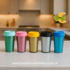 VASO TERMICO CON GLITTER BRILLITOS - Imagen 1