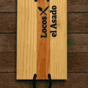 TABLA DE MADERA CON ASAS HERRADURA