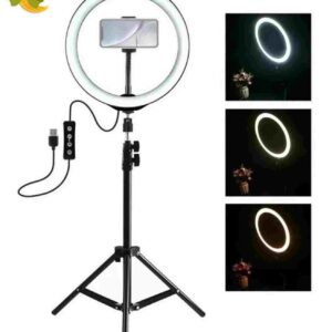 ARO SELFIE LUZ LED BLANCO 12" INCLUYE TRIPODE DE 2.1mts - Image 1