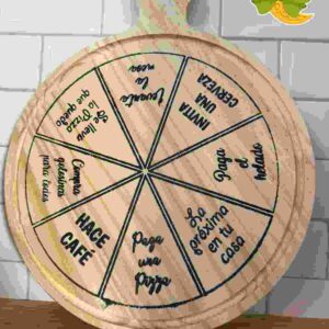 TABLA PIZZERA CON JUEGO