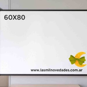 PIZARRA BLANCA C/BORDES NEGRO 60X80