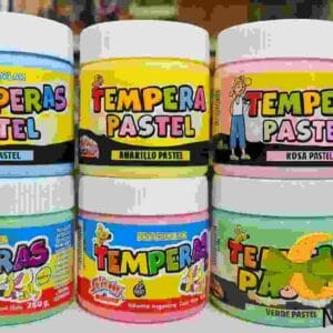 TEMPERA POTE x 250 grs colores COMUNES o PASTEL MARCA SEÑORITA - Imagen 2