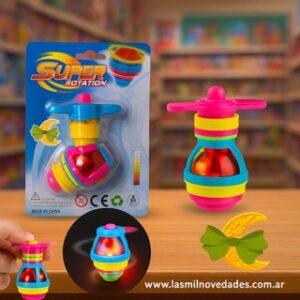 TROMPO LANZADOR CON LUZ PEG-TOP **EN BLISTER** - Imagen 1