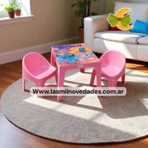 MESA PLASTICA HOLOGRAMADA **CON DOS SILLITAS** Wawi - Imagen 4